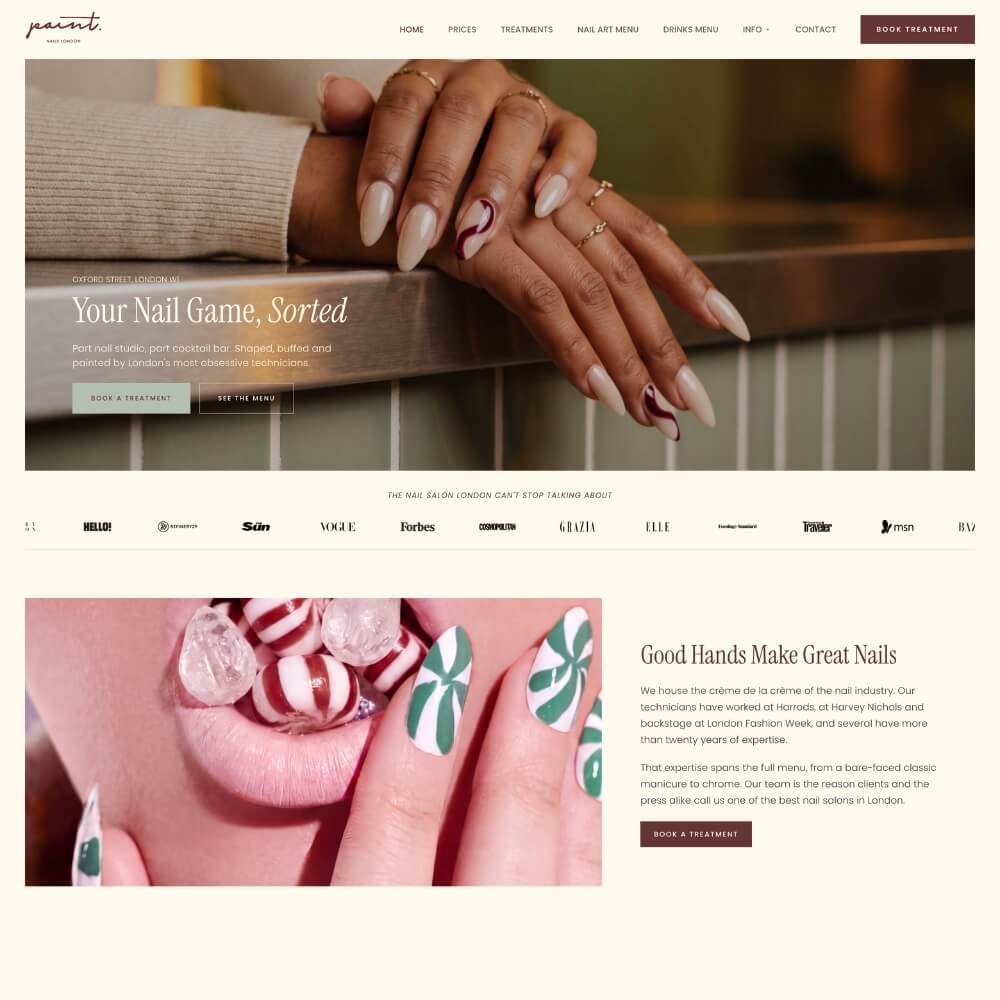Paint Nails London Website